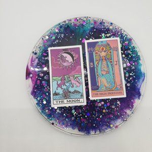 Tarot moon shelf décor
